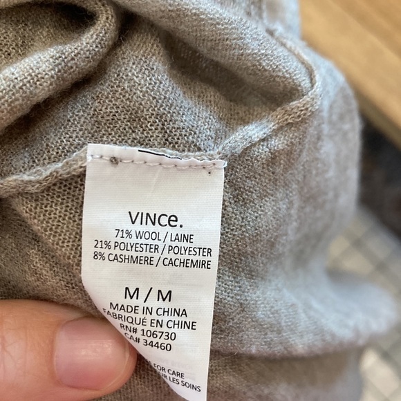 Vince Wool Cashmere Boyfriend V Neck Sweater - Picture 6 of 6